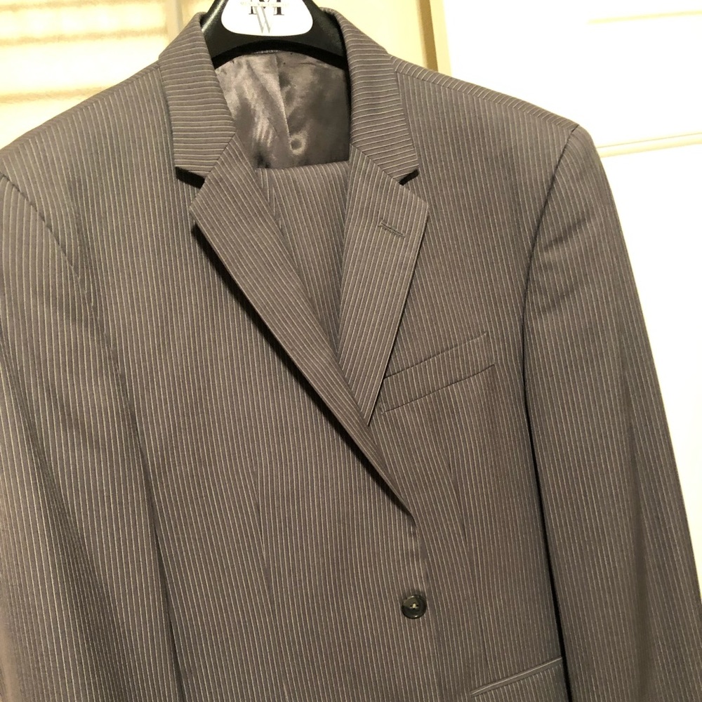 Grey Pinstriped Kenneth Cole Suit
